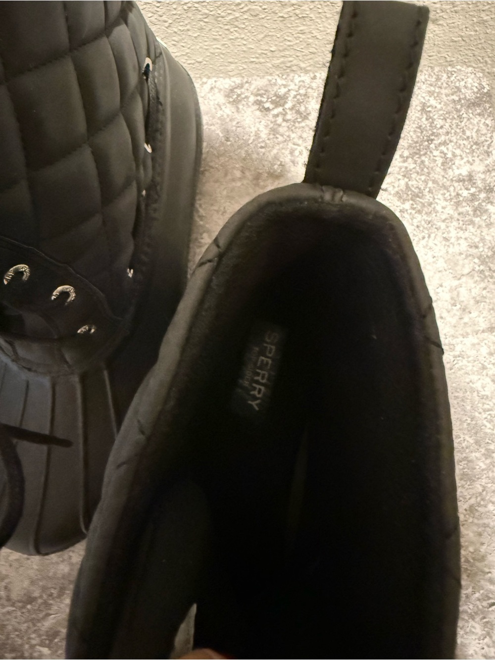 Sperry Top-Sider Gosling Duck Boot Size 9 Black Womens Lace-up Waterproof - Picture 7 of 9